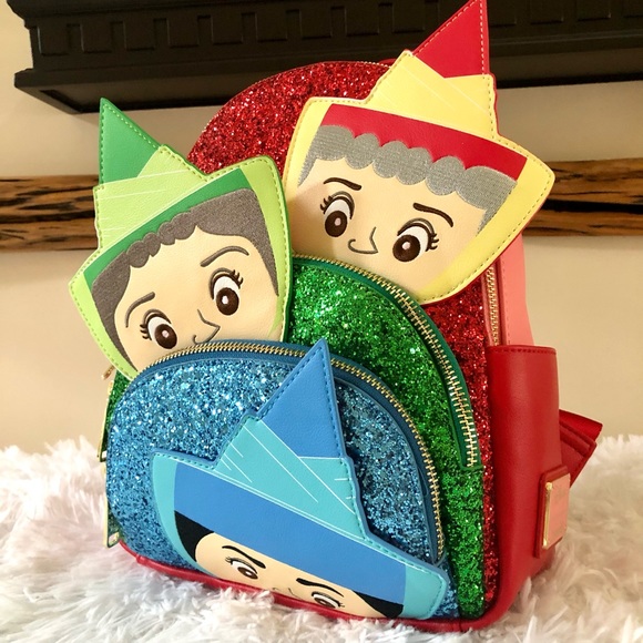 Loungefly Sleeping Beauty Godmothers Backpack
